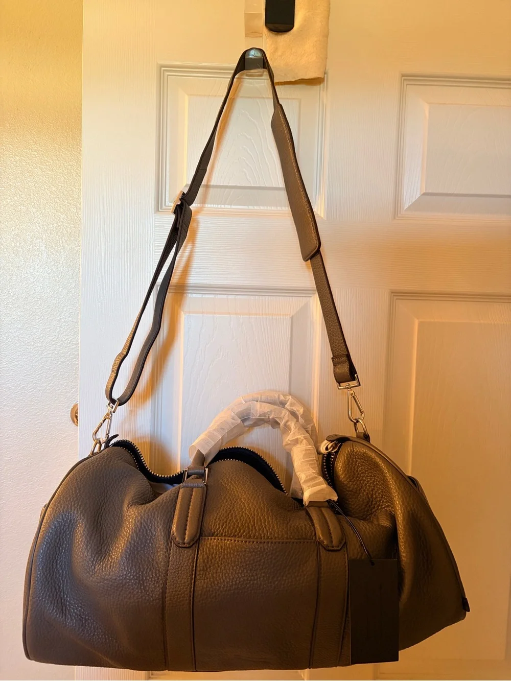 New w tag - uri  minkoff Leather duffle bag leather grey